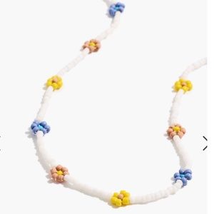 (63)Madewell NWOT Seed Bead Daisy Choker Necklace